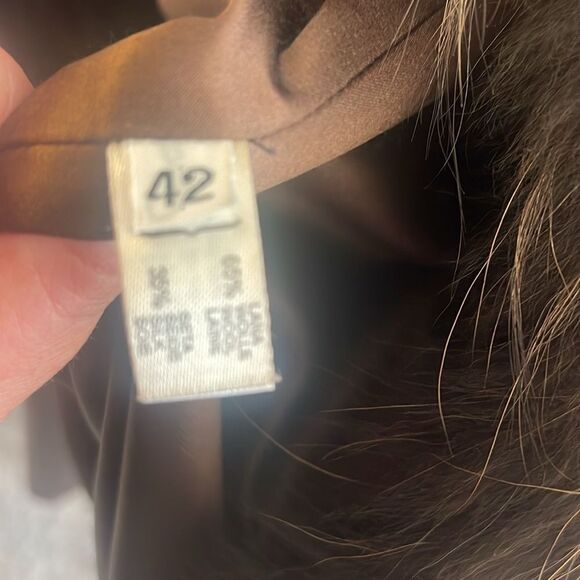 HETTABRETZ LEATHER AND FUR COAT NWOT SIZE 42 - Picture 4 of 6